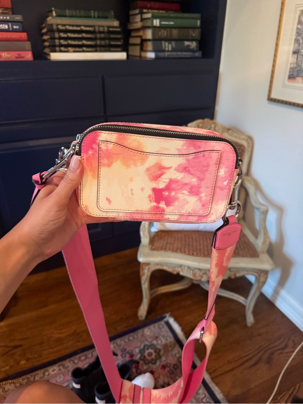 Marc Jacobs Pink, Orange, and White Tie-Dye Snapshot Crossbody - Picture 4 of 7